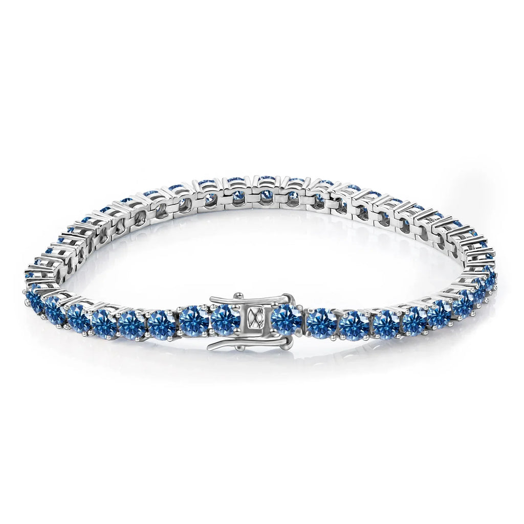 TY 3-5MM Moissanite Bracelet For Women Men 925 Sterling Silver Chain Bracelet D VVS1 Fine Luxury Jewelry Lab Gemstone