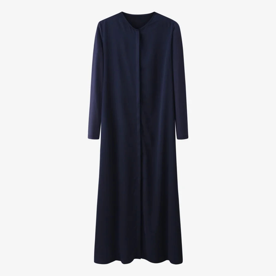 2025 light matte satin dress + Jersey modal sleeve super comfortable woman dress