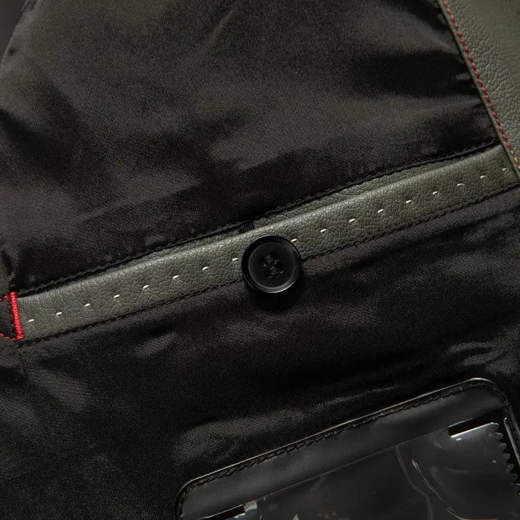 New Spring and Autumn 2025 Casual Leather Jackets, Men's Stand-Up Collar Leather Jackets, and High-End Large-Sized Goatskin Coat