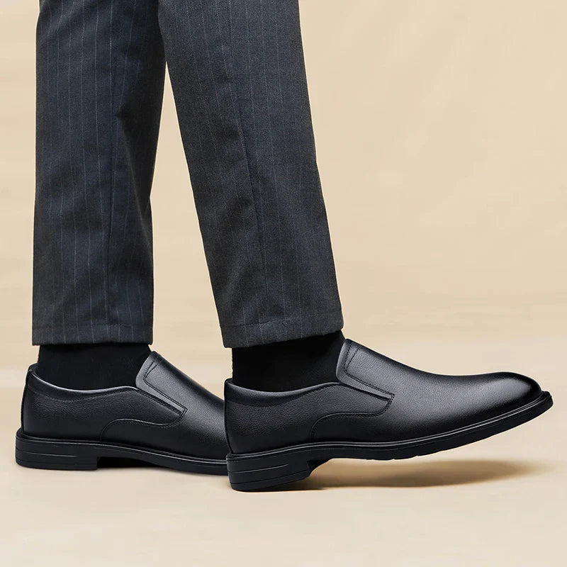 Classic Men's Genuine Leather Loafers Slip-On Flats Business Formal Dress Shoes for Wedding Party Casual Shoes Driving Footwear