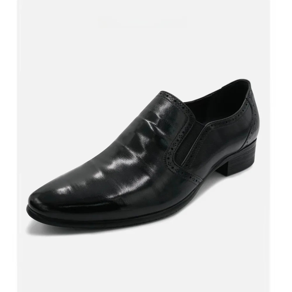 Spring Autumn New Pointed Leather Shoes for Men Solid Color Business Casual Shoes Male Fashion Designer Dress Shoe Man
