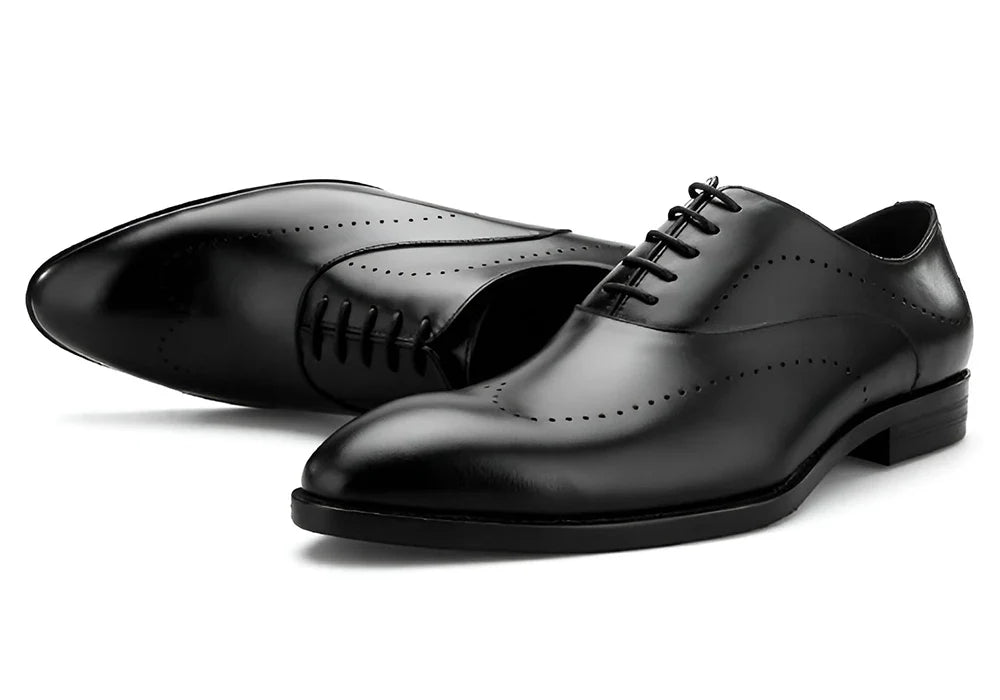 Full-Grain Leather Formal Derby Shoes for Men Daily Wear Business Oxford Dress Shoes