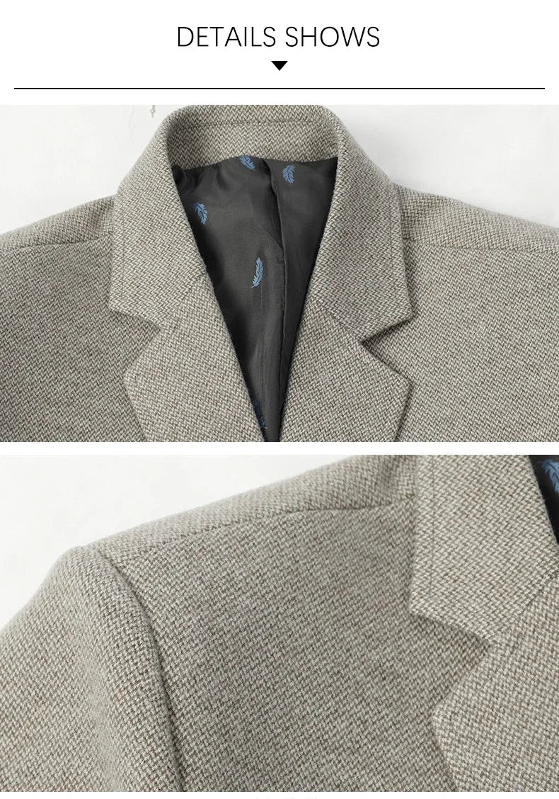 TFETTERS Brand 2026 Spring Business Blazer for Men Solid Autumn Casual Men's Jacket Blazer Fashion Single Breasted Suits Mens
