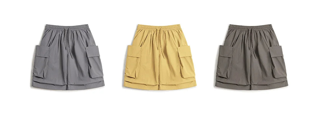 2026 New American Retro Mountain Lightweight A-line Shorts Men Big Pocket Functional Straight Leg Summer Pants Cargo Pants