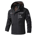 Hooded Waterproof Jacket Men Outdoor Softshell Zip Up Outwear Windbreaker Hiking Camping Coats Lightweight Spring Autumn Coats