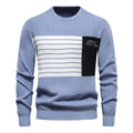 Fashion Stripe Youth Sweater for Men Casual Pullover Quality Knitted Sweater Male Winter Long Sleeved