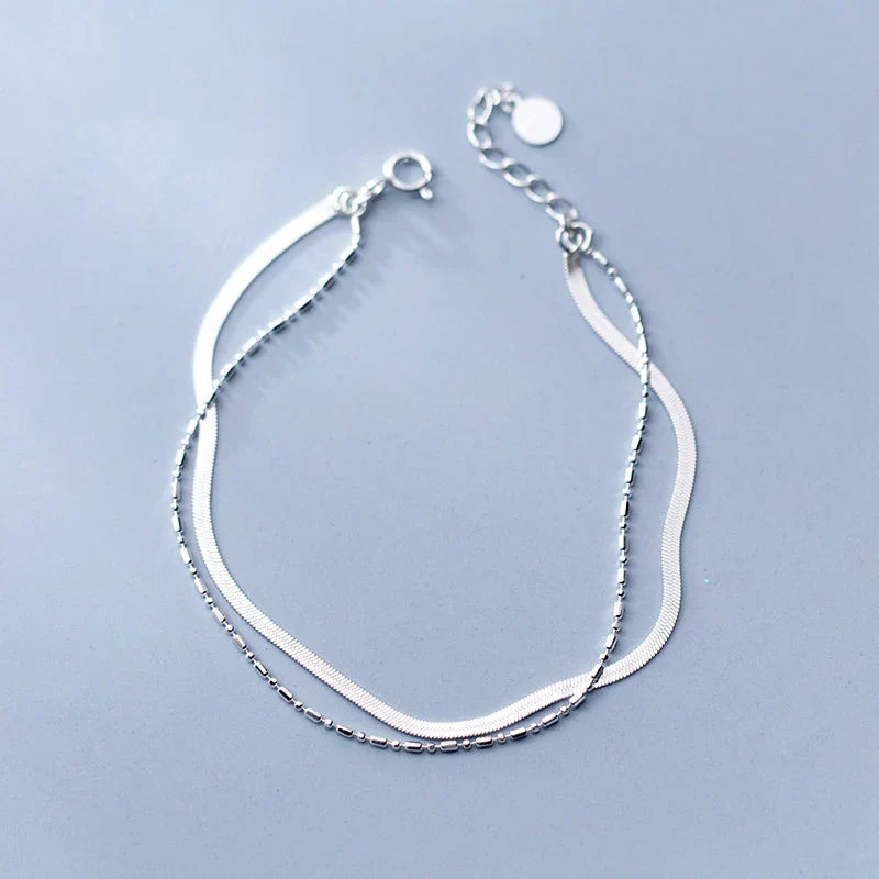 Minimalism Banboo Chain Bracelet for Women Genuine 925 Sterling Silver Link Chain Bracelet Fashion Plant Fine Jewelry