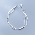 Minimalism Banboo Chain Bracelet for Women Genuine 925 Sterling Silver Link Chain Bracelet Fashion Plant Fine Jewelry