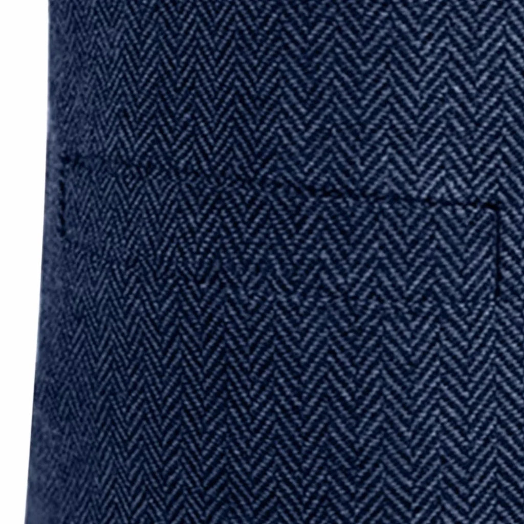 Men Vest Blue Herringbone With Lapel Single Button Waistcoat For Wedding Commute Business Office Work Daily Casual Men Suit Vest