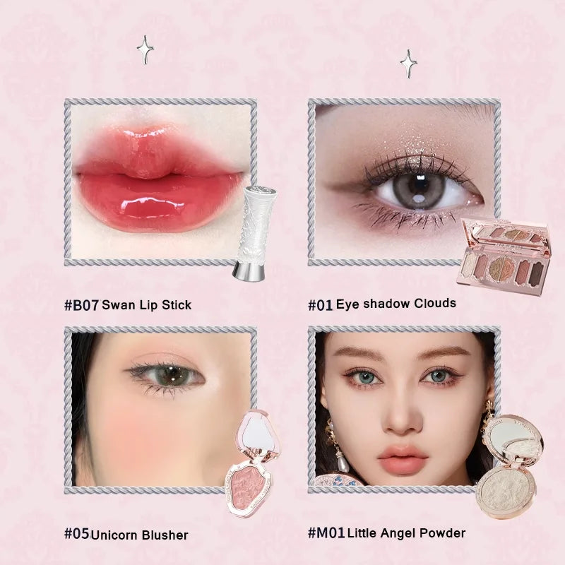 Little Angel Collection Makeup Gift Box Eyeshadow Blush Cream Matte Lipstick Highlighter Full Kit All In One