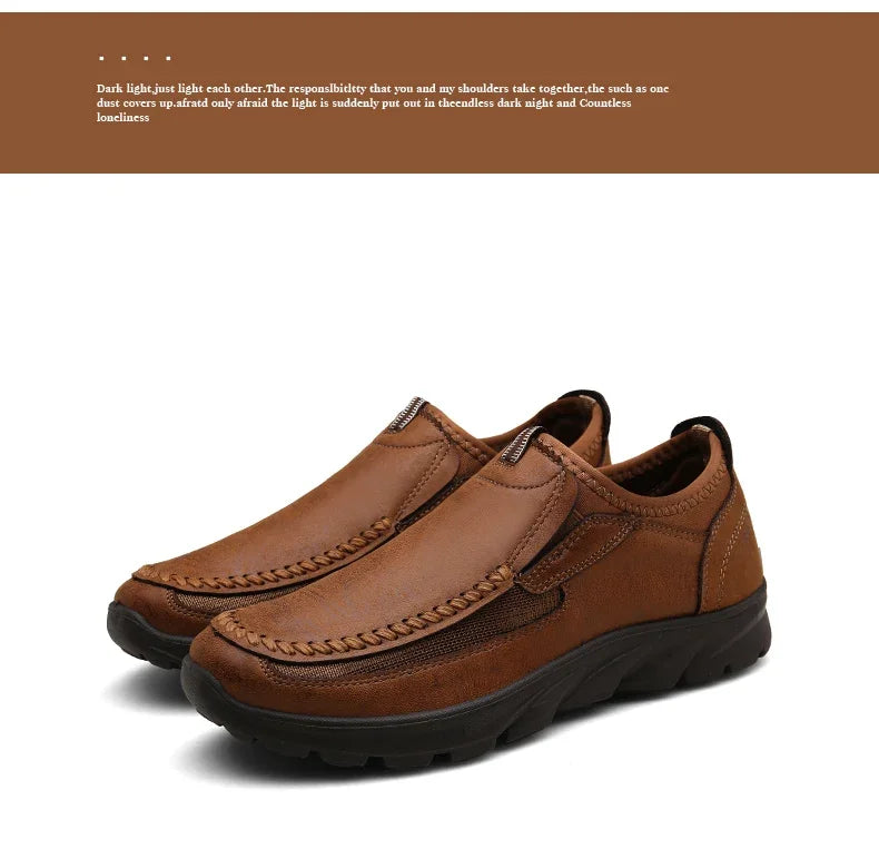 Men Casual Shoes Breathable Loafers Sneakers Fashion Comfortable Flat Handmade Retro Leisure Loafers Shoes Men Shoes