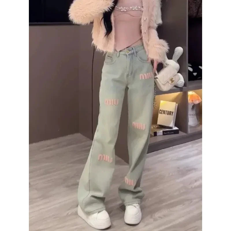 جينز نسائي كاجوال للربيع والصيف، بقصة ضيقة وأرجل واسعة (Bell Bottoms)