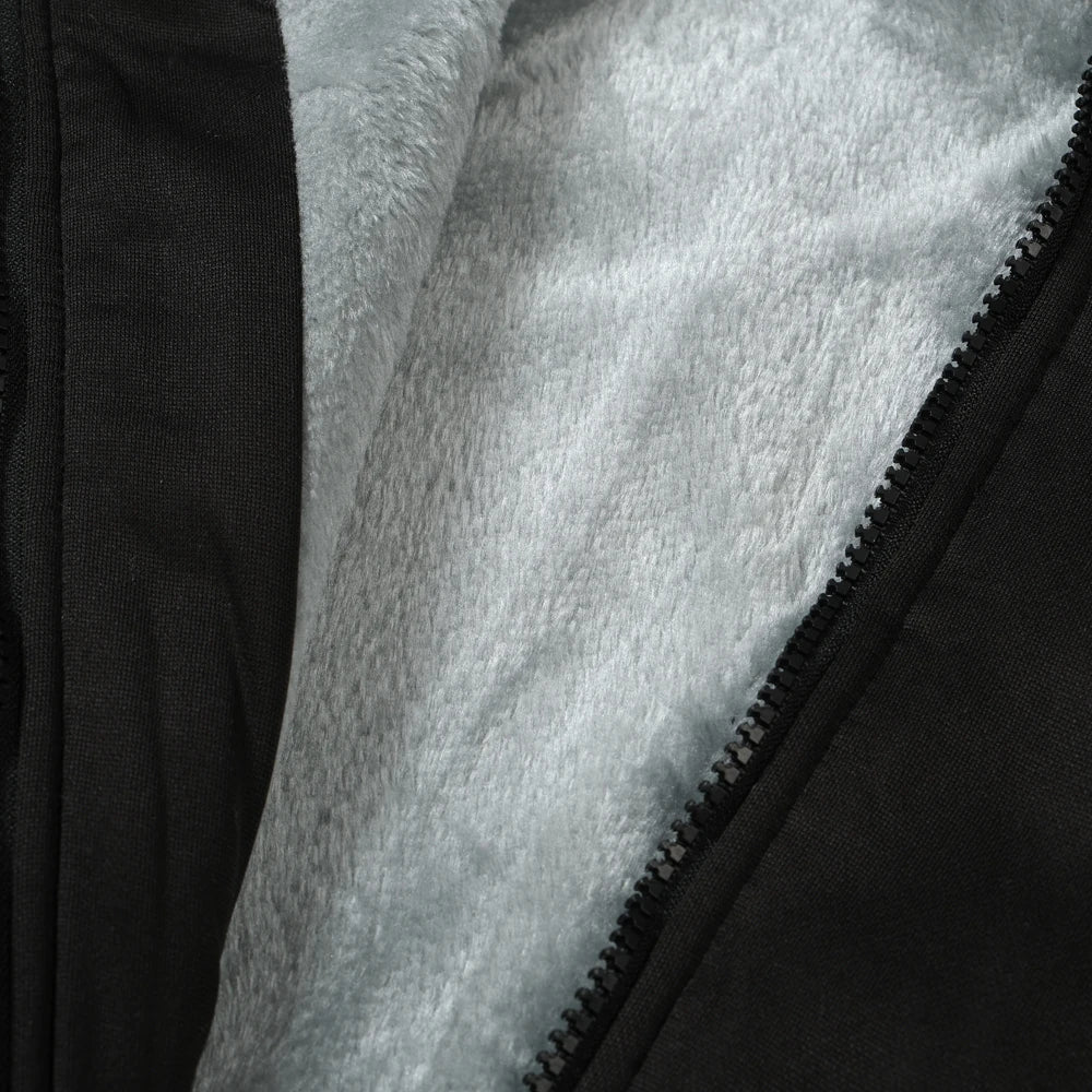 Men's Jacket Anime Bleach Zip Up Hoodies Thicken Warm for Men Fleece Long Sleeve Coat Casual Hooded Streetwear Men Winter Coats