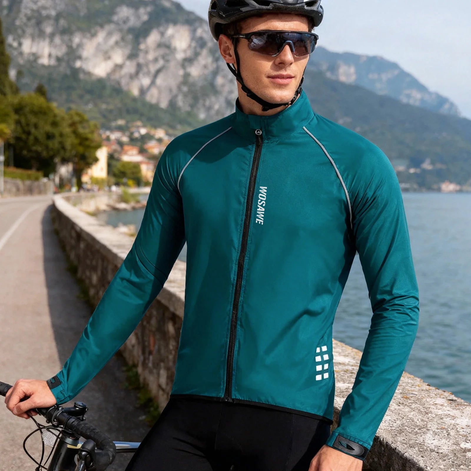 Men's Cycling Windbreaker Ultralight Reflective Windproof Jacket Men MTB Road Bike Wind Coat Long Sleeve Bicycle Clothing