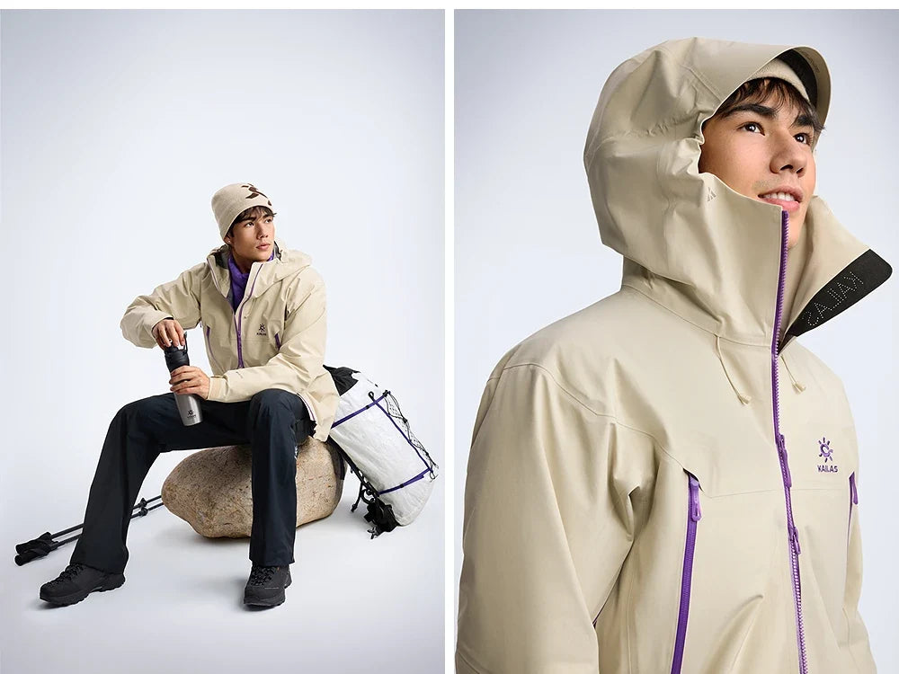 Mont-X Hard Shell Jacket GTX Rainstorm Waterproof Hooded Coats Outdoor Professional Mountaineering Jackets KG2441135