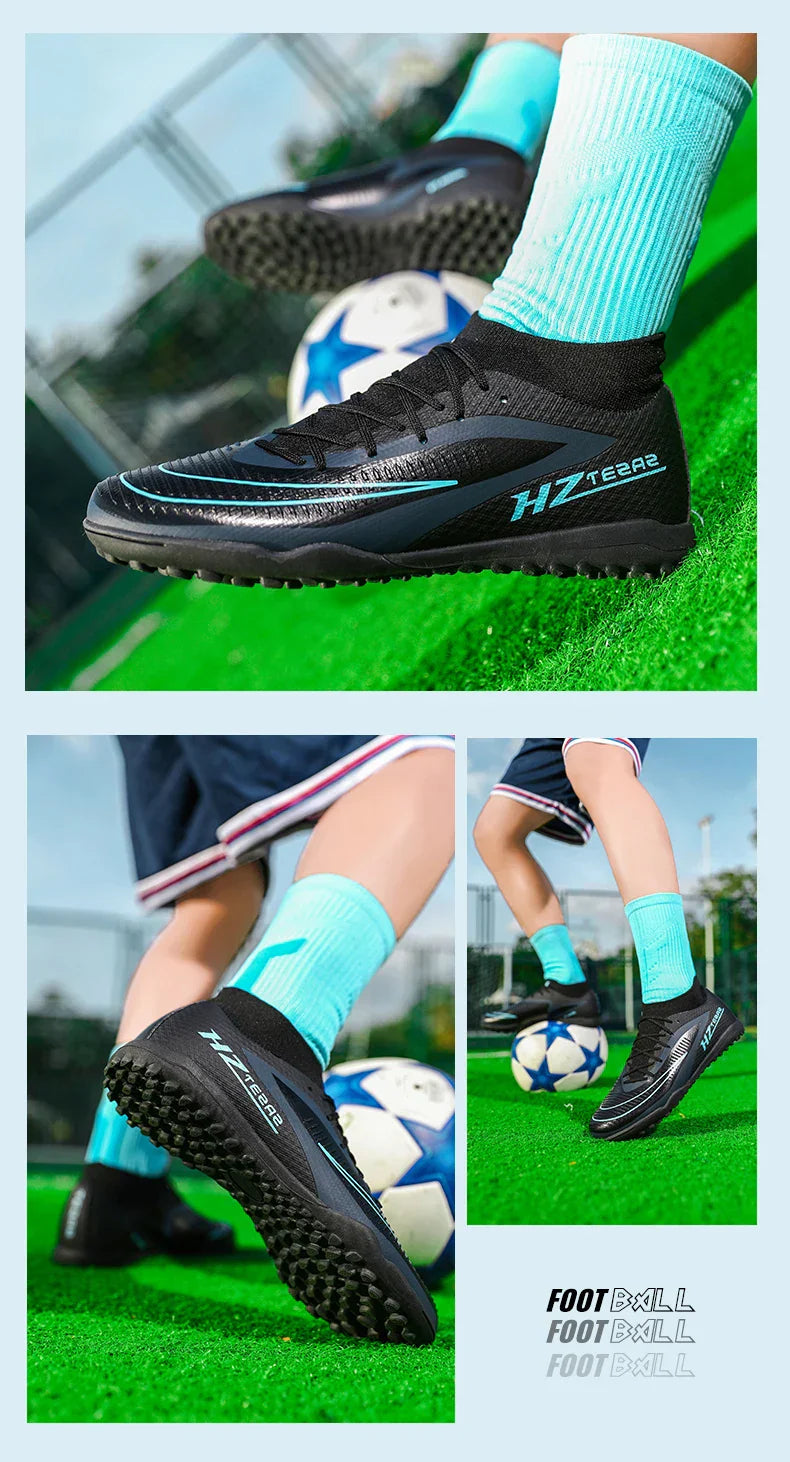 New Men Football Boots Training Breathable Cleats Adult Outdoor Non Slip Match Long Spikes Soccer Shoes Sport Boys Comfortable