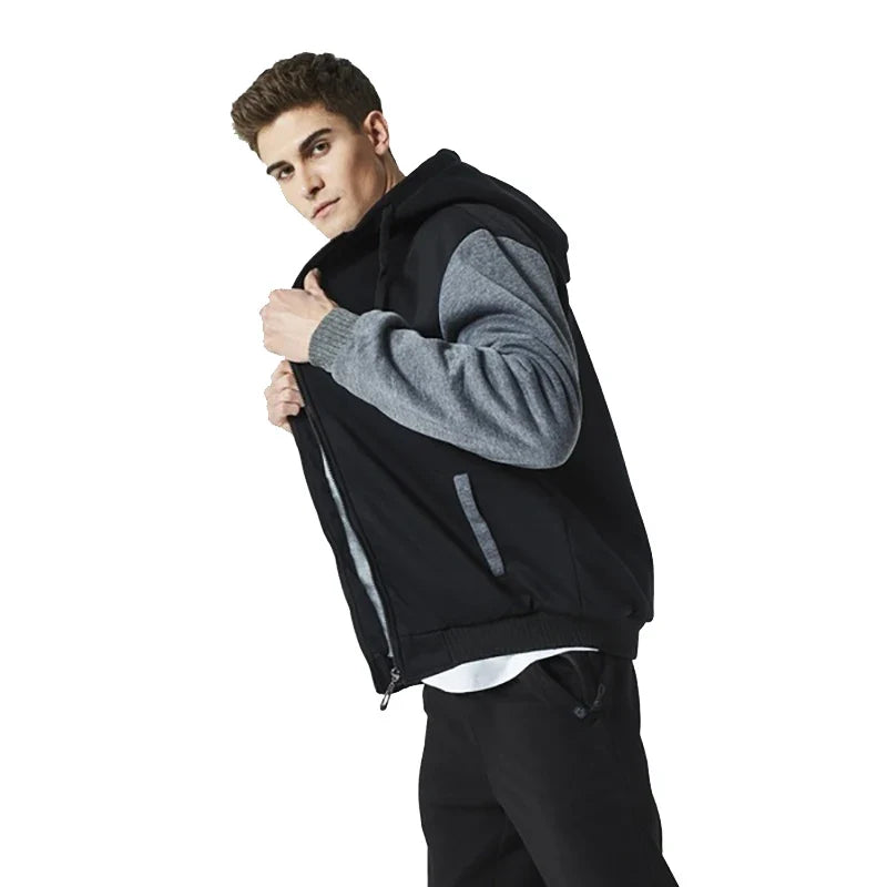 Men's Jacket Anime Bleach Zip Up Hoodies Thicken Warm for Men Fleece Long Sleeve Coat Casual Hooded Streetwear Men Winter Coats