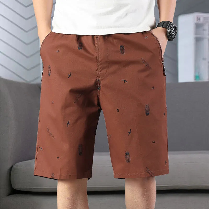 Men Light Weight Beach Shorts Summer Casual Sweat Shorts Baggy Sports Wide Leg Print Gym Running Shorts