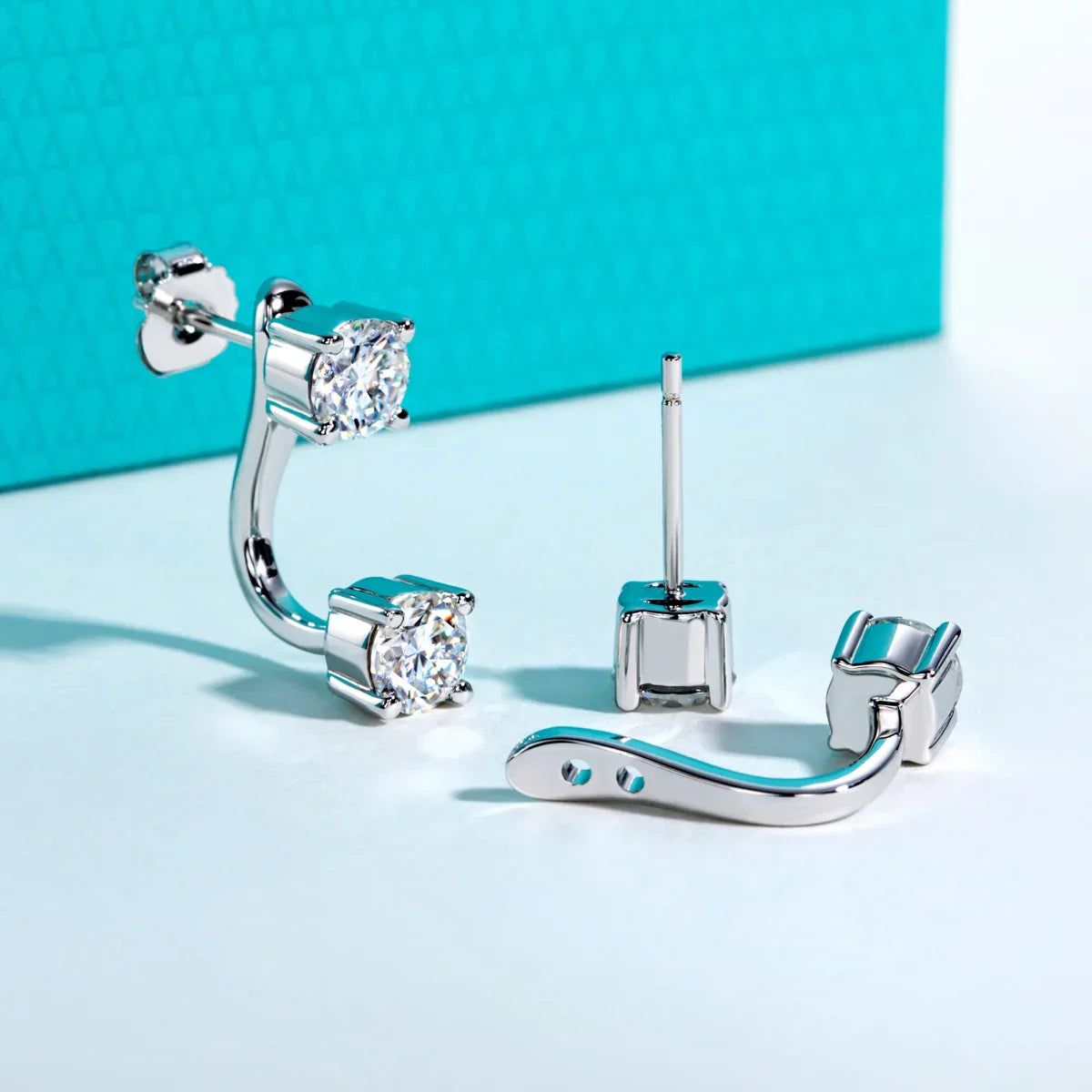 2.4cttw D Color Moissanites Classic Hoop Earring for Women 925 Sterling Silver Jewelry Multipurpose Earrings for Women