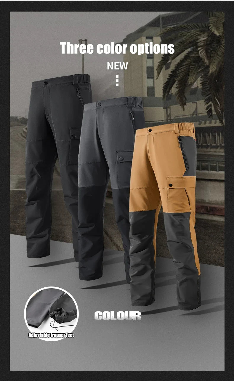 Autumn Hiking Pants Quick Dry Outdoor Charge Pant Men Patchwork Windproof Camping Trekking Trousers  Elasticity Hunting Pant