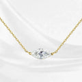 Marquise Cut 1-3CT Zircon or Moissanite Necklace for Women Gemstone Lab Diamond Pendant 925 Sterling Silver Plated 14K