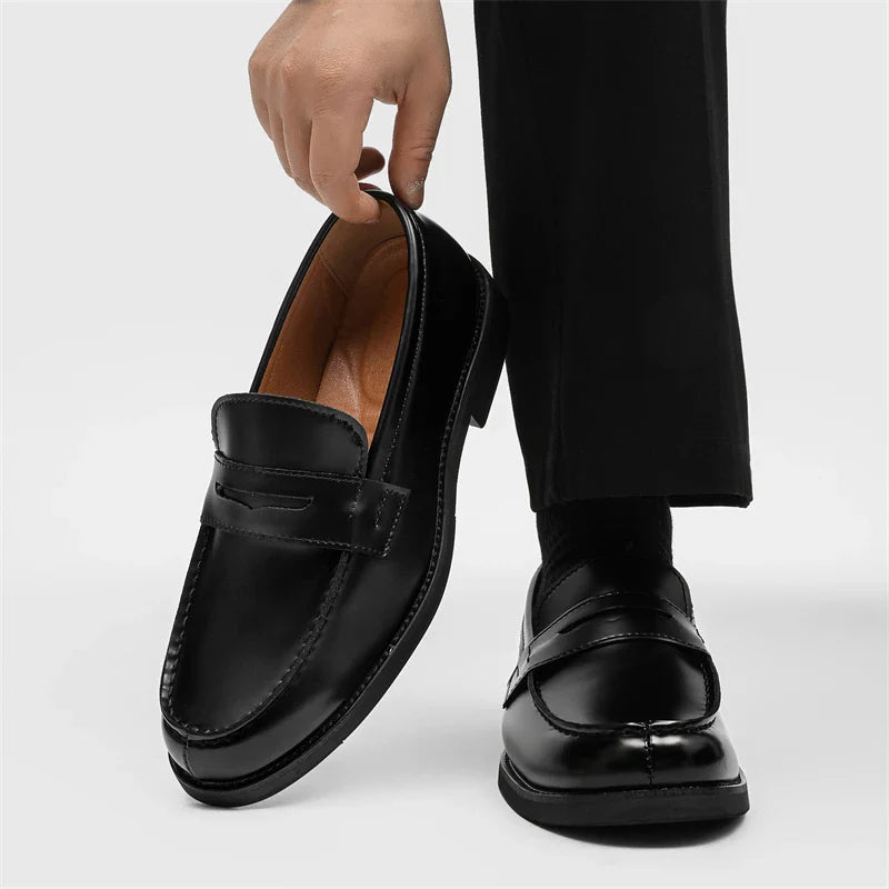 Handmade Casual Shoes Hot-selling Slip-on Flats Leather Mens Dress Loafers Luxury Comfy Moccasins Male Walking Business Shoes