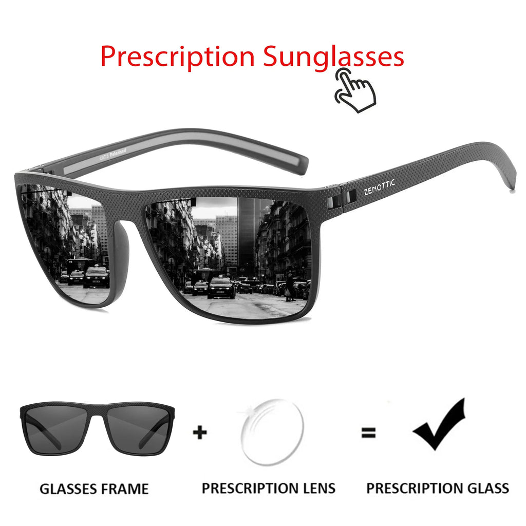 Polarized Sunglasses for Men Lightweight TR90 Frame UV400 Protection Square Sun Glasses