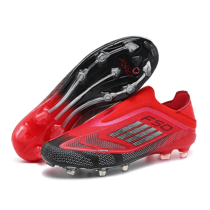 Men Football Boots Training Soccer Shoes FG Ultralight Long Spikes Breathable Drop Shipping Match Sport Cleats Indoor Sneakers
