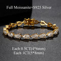 Full Moissanite Tennis Bracelet For Women S925 Sterling Silver Pear Lab Diamond Sparkling Luxury Fine Jewelry