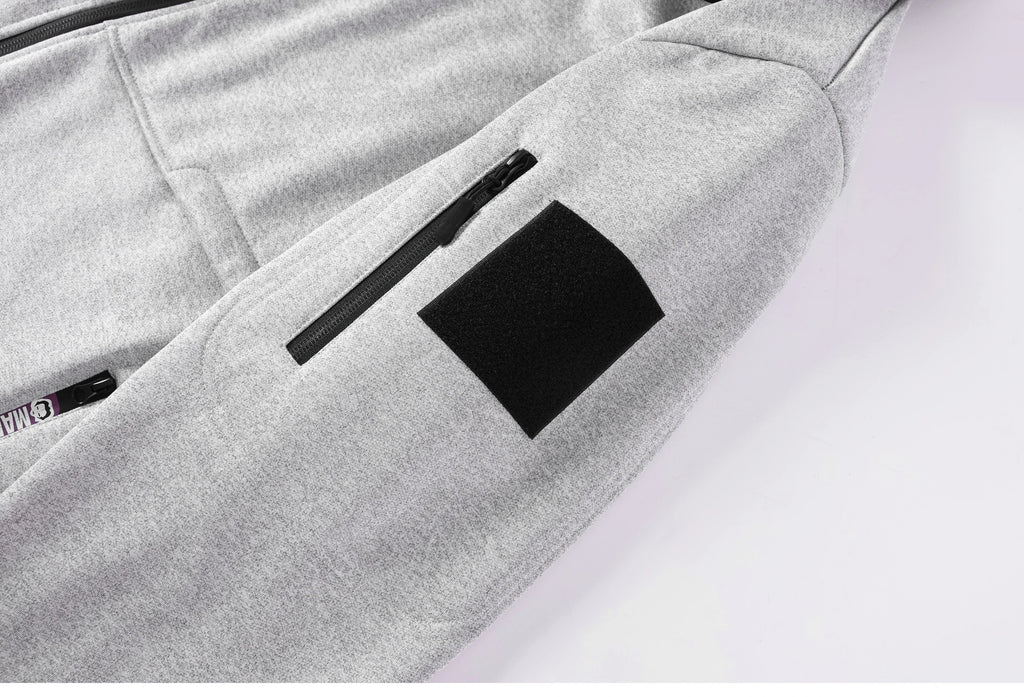 Men's Casual Thickened Wool Jacket Warm Zipper Hoodies Cardigan Sports Long Sleeve Sweatshirts Hooded Coat