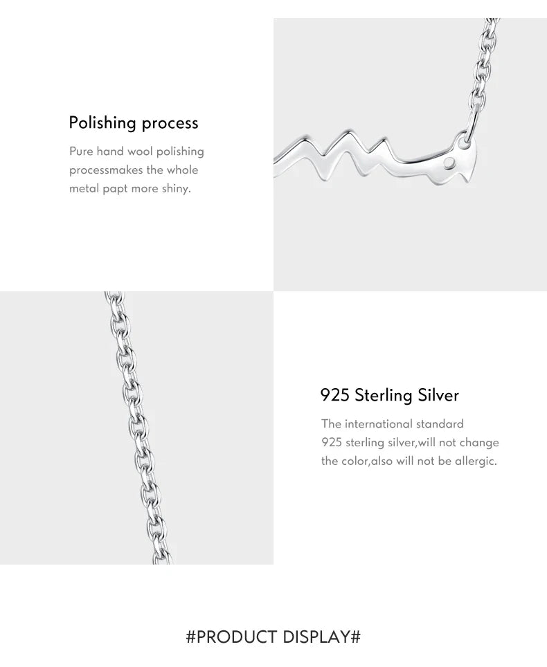 Classic Design 925 Sterling Silver Letter Mama Pendant Necklace For Women Mom Mama Mother's Day birthday Christmas Gift