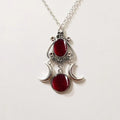 Fashion Black/red/purple Triple Moon Pendant Necklace Jewelry