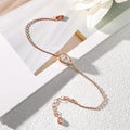 Lucky Clover Full Moissanite Link Bracelet Women S925 Silver Pear Cut Lab Diamond Bridal Adjustable Dainty Hand Chain Gift