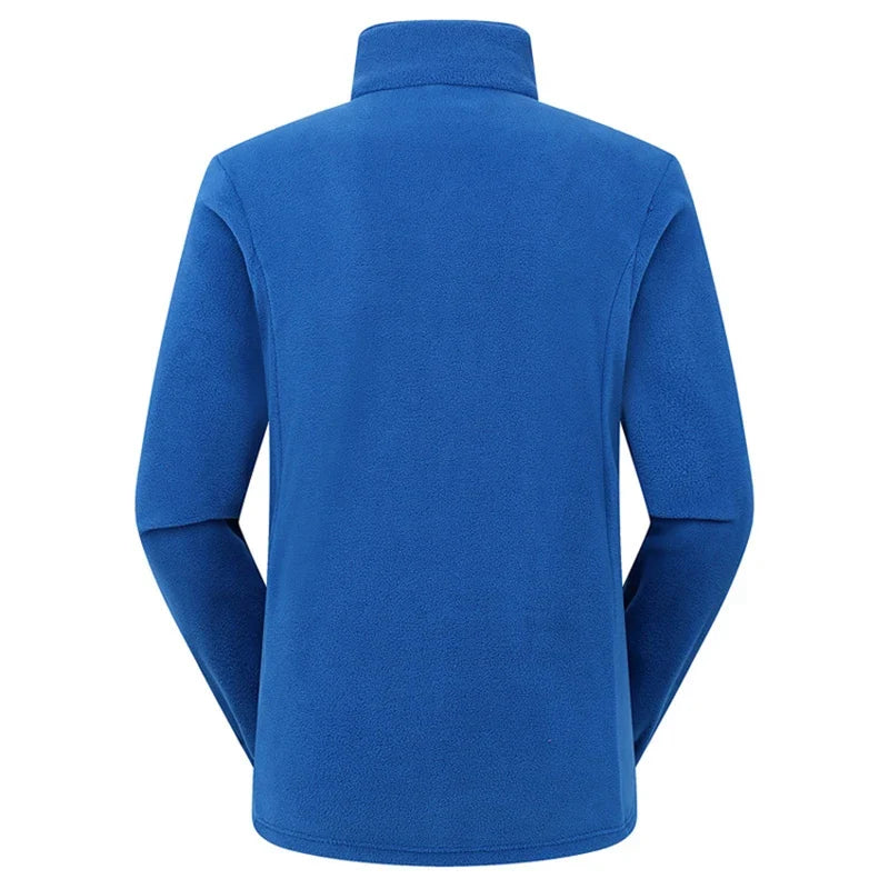 Soft Polar Fleece Jacket with Pockets Lightweight Outdoor Recreation Full Zip Coat