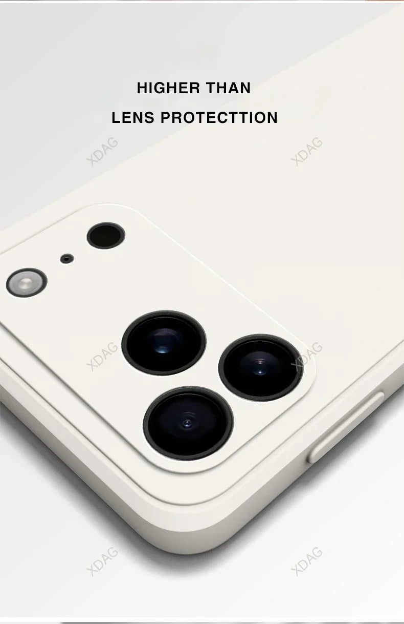 Liquid Silicone Original Phone Case for iPhone 17 Pro Max Air 17Pro 17Max 5G Straight Edge Lens Protection Soft Basic Back Cover