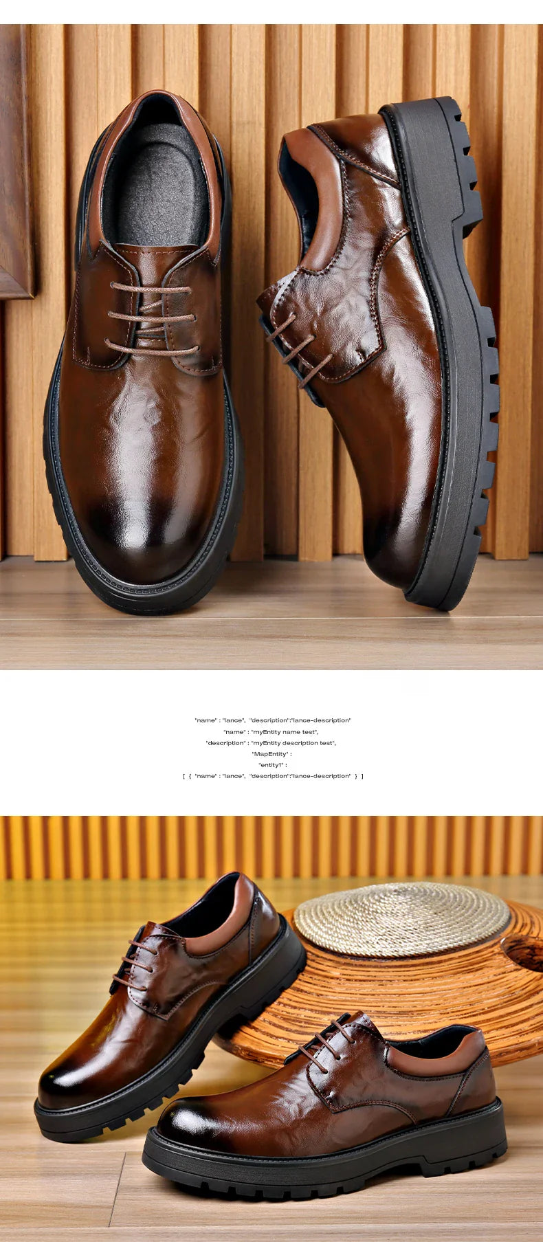 Men Comfortable Leather Work Shoes for Long Standing
