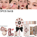 Flower Knows Strawberry Cupid Velvet Matte Lip Cream Pressed Powder Liquid Blush Set Long Lasting Lightweight Makeup