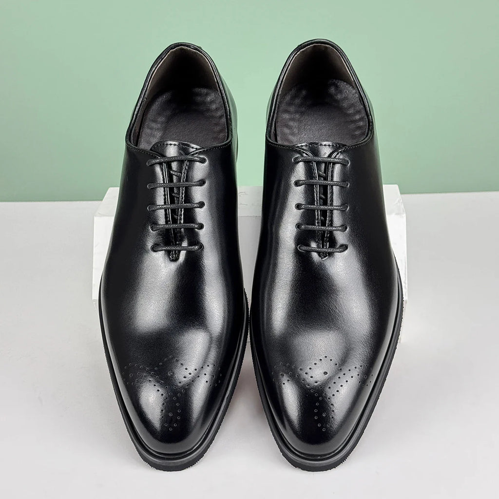 Men’s Formal Leather Dress Shoes – Classic Oxford Style for Business & Events