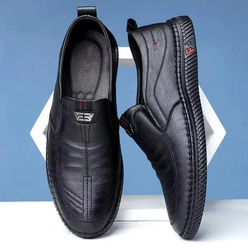 Fashion Men Business Shoes Mens Leather Loafers Luxury Brand Breathable Men Casual Shoes Slip on Male Boat Shoes Moccasins