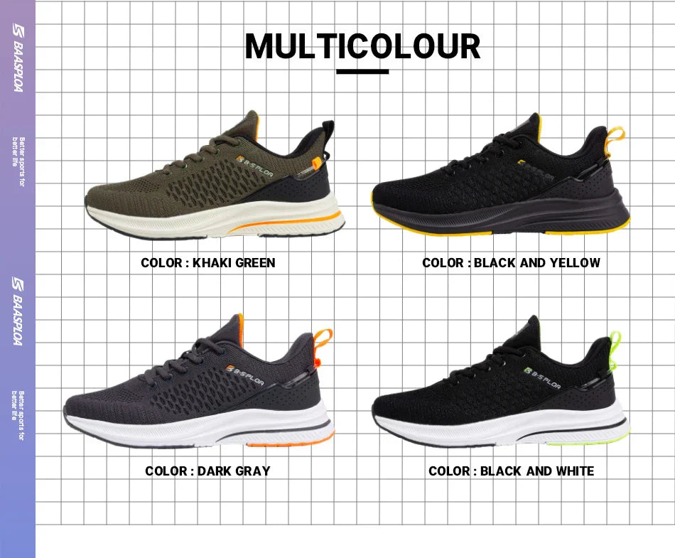 Lightweight Running Shoes For Men Comfort Men's Designer Mesh Casual Sneakers Lace-Up Male Outdoor Sports Tennis Shoes