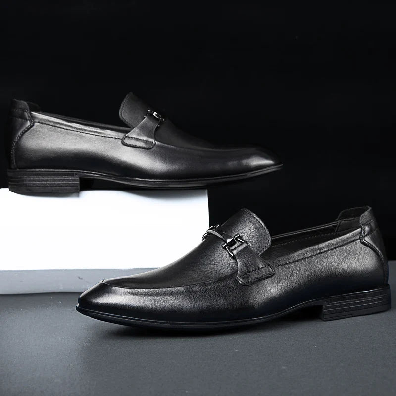 Italy Luxury Brand Fashion Men Casual Shoes Loafer Shoes Men Genuine Leather Slip-on Formal Shoes Moccasins Handmade Man Shoes