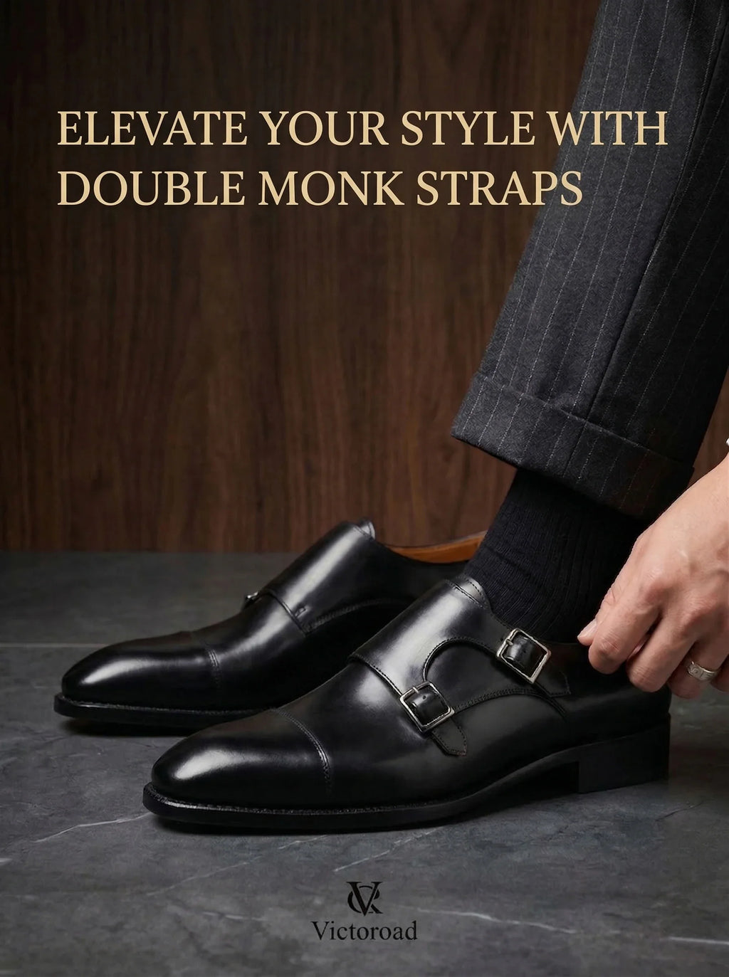 Men's Monk Strap Formal Leather Slip-On Oxfords Designer Party Wedding Dress Shoes