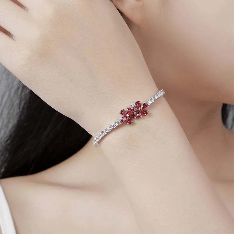 New In Full 3mm Zircon Diamond Tennis Bracelet For Women Girls S925 Silver Plated 18K High Carbon Link Chain Bracelets Gift