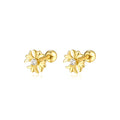 925 Sterling Silver Fashion Love Butterfly Romantic Star Crown Screw Stud Earrings for Women Ear Bone Piercing Jewelry