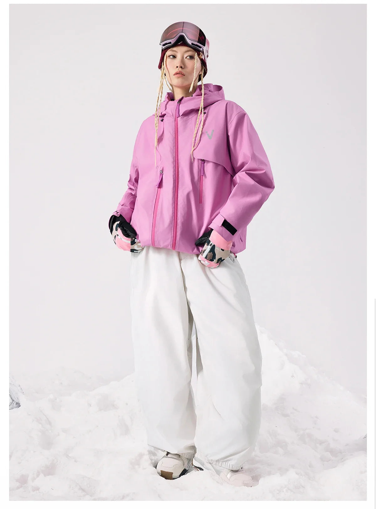 Men Women 3L Cotton Ski Jacket Ski Pants Winter Warm Windproof Waterproof Outdoor Sports Snowboard Ski Coat Trousers