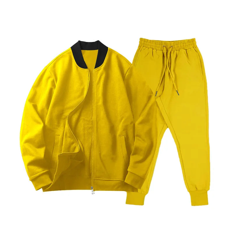 2025 Men's Fitness Sports Style Outdoor Casual Zipper Set In Stock