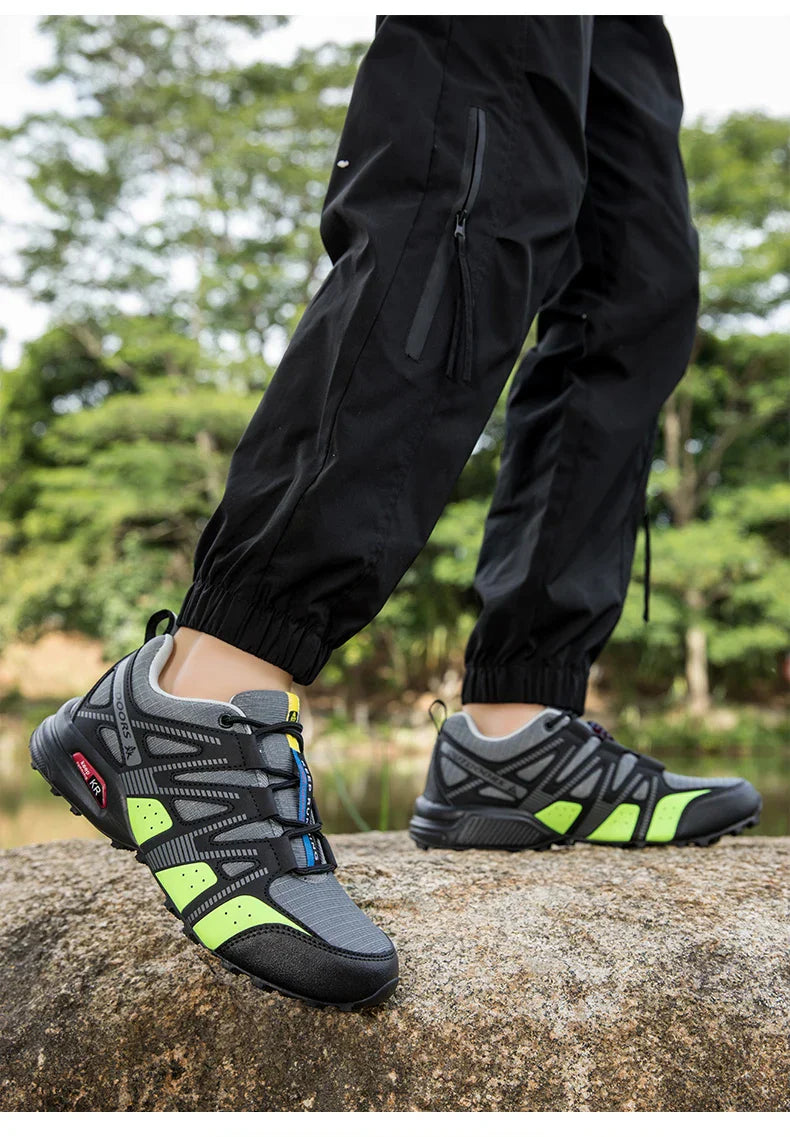 Men Women Hiking Shoes Waterproof Outdoor Trainers Lace-up Climbing Trekking Sneakers Mountain Walking Hunting Tactical Sneakers