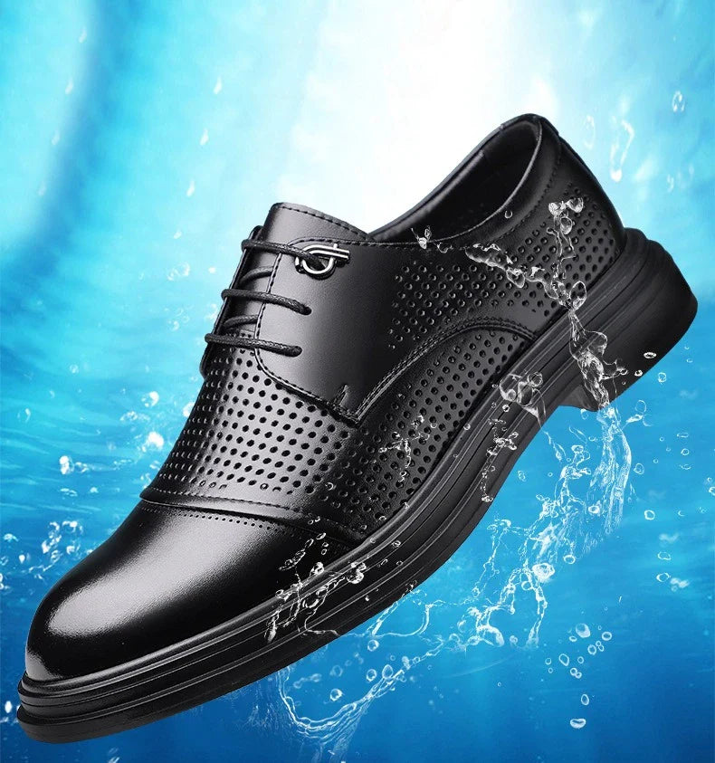 2026 New British Business Formal Leather Shoes for Man Summer Autumn Hallow Dress Shoes Male Solid Color Fashion Shoes Man