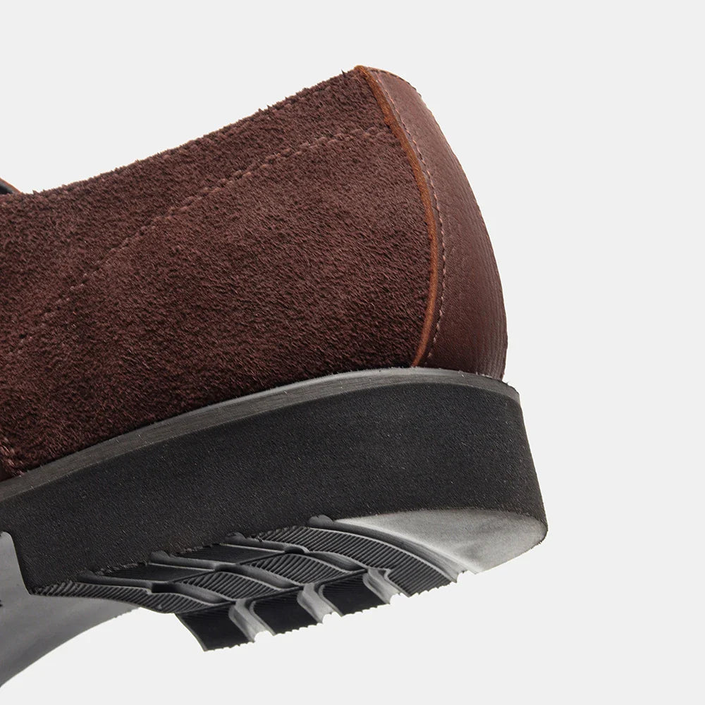 Genuine Leather Men Derby Shoes Thick Sole Men Casual shoes Men Leather Shoes