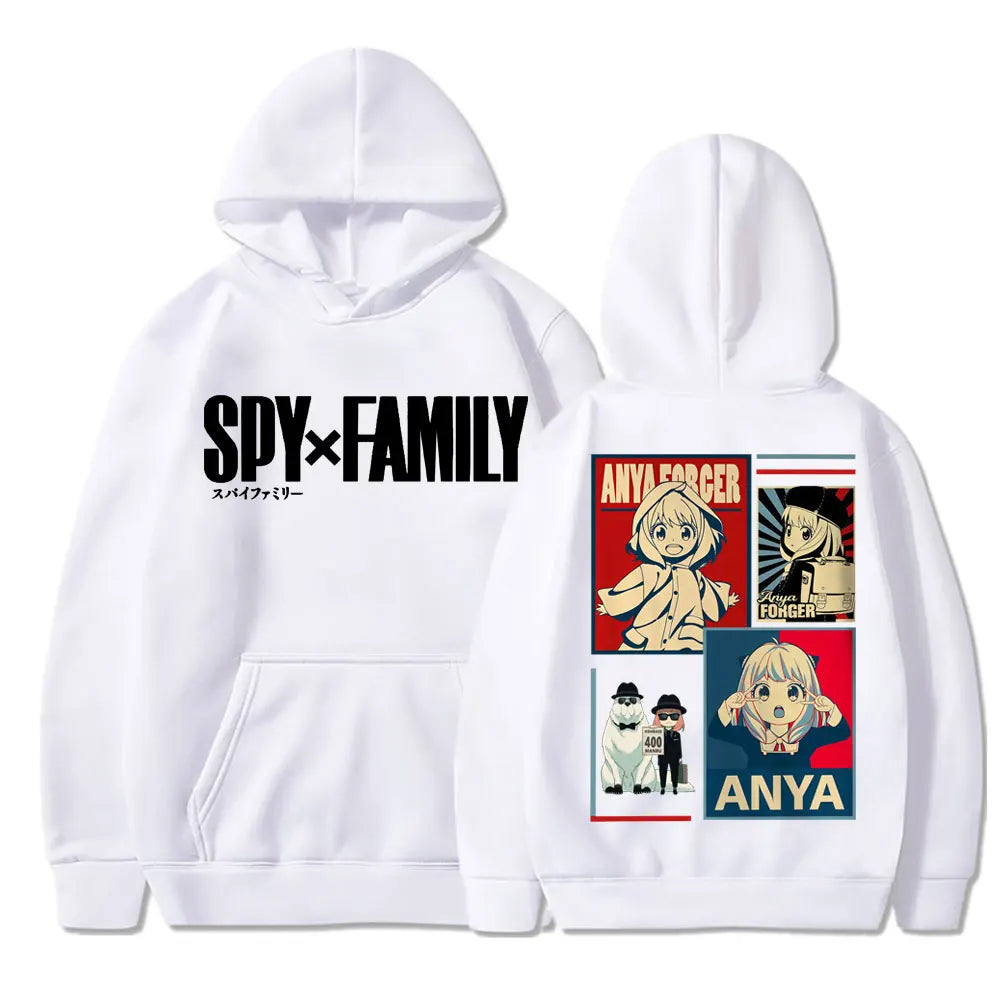 اليابان أنيمي Spy X Family آنيا فورجر هودي للرجال والنساء كاواي مانغا جمالي سويت شيرت صوف كبير الحجم خريف ملابس رياضية كاجوال